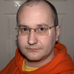 White male with thin hair